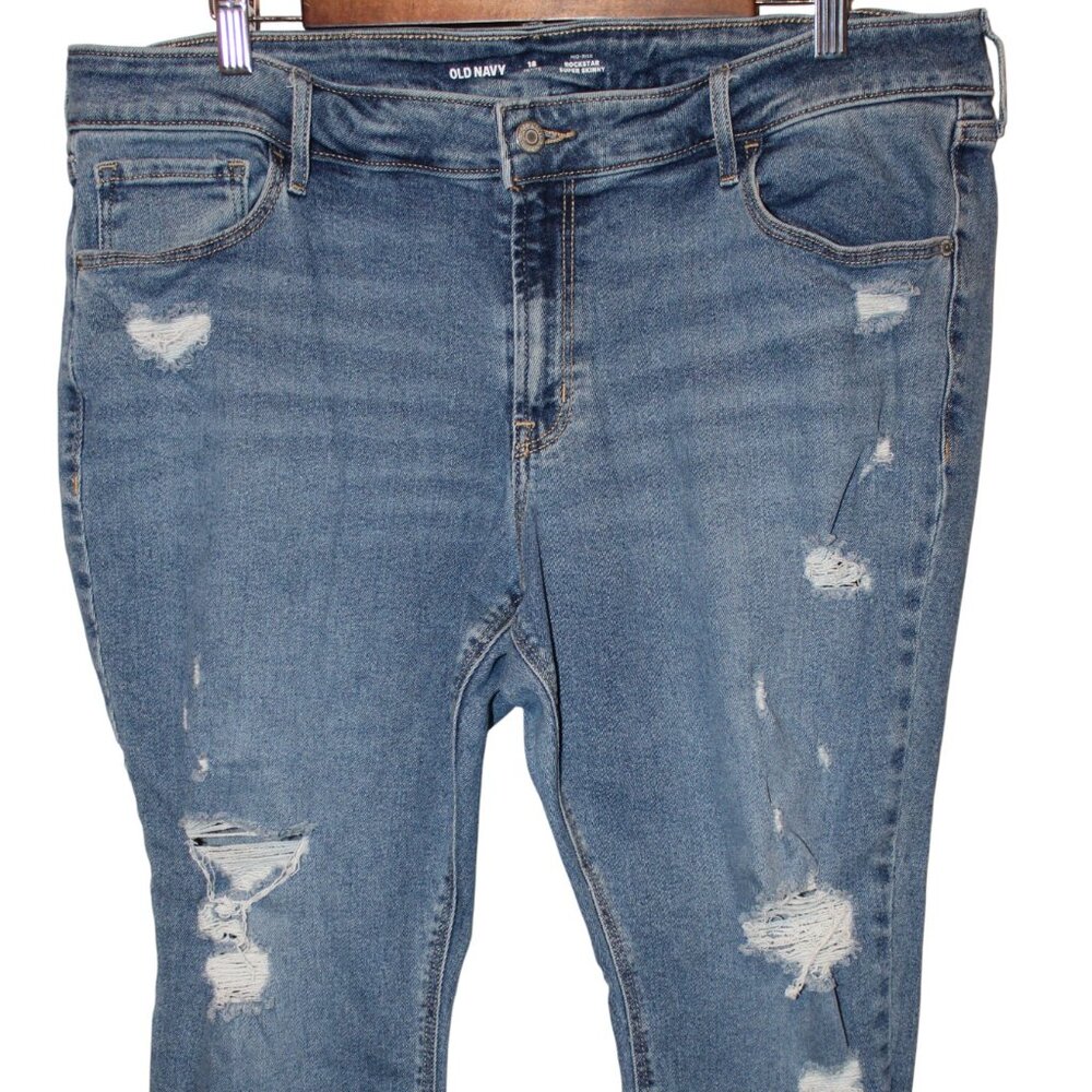 Old Navy | Rockstar Super Skinny | Mid-Rise | 18 Petite